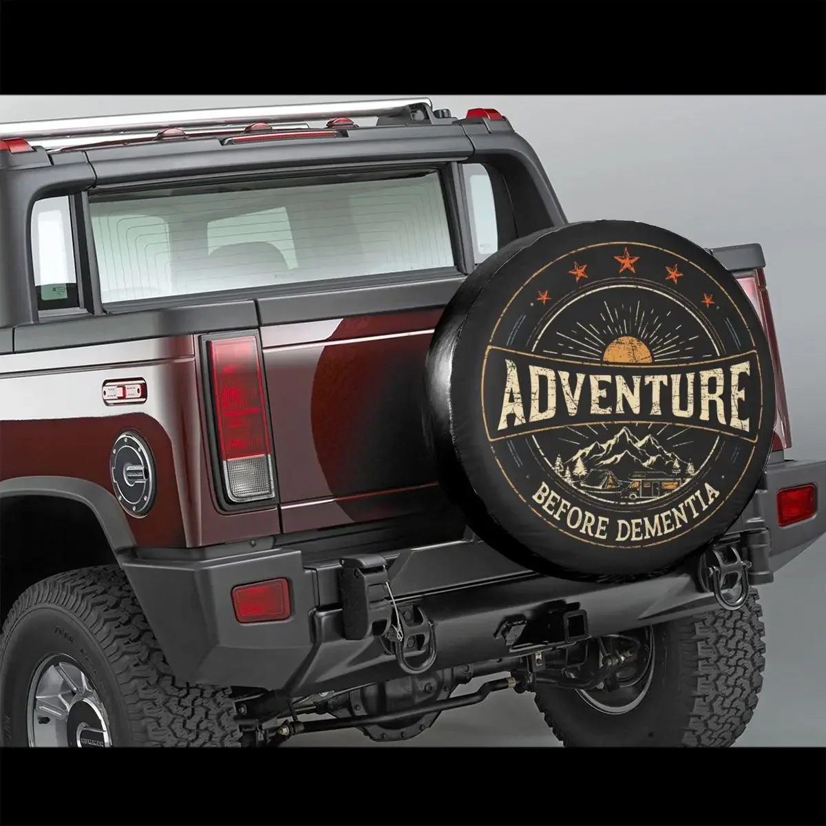 Funny Adventure Camper Travel Spare Wheel Tire Cover for Jeep Trailer RV SUV Dust-Proof Vehicle Accessories 14 15 16 17 Inch