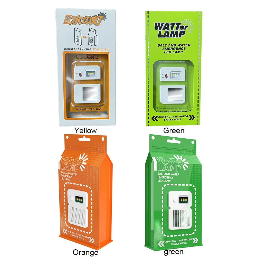LED Salt Water Emergency Lamp Waterproof Portable Energy Saving Lamp Reusable Travel Supplies for Night Fishing Equipment