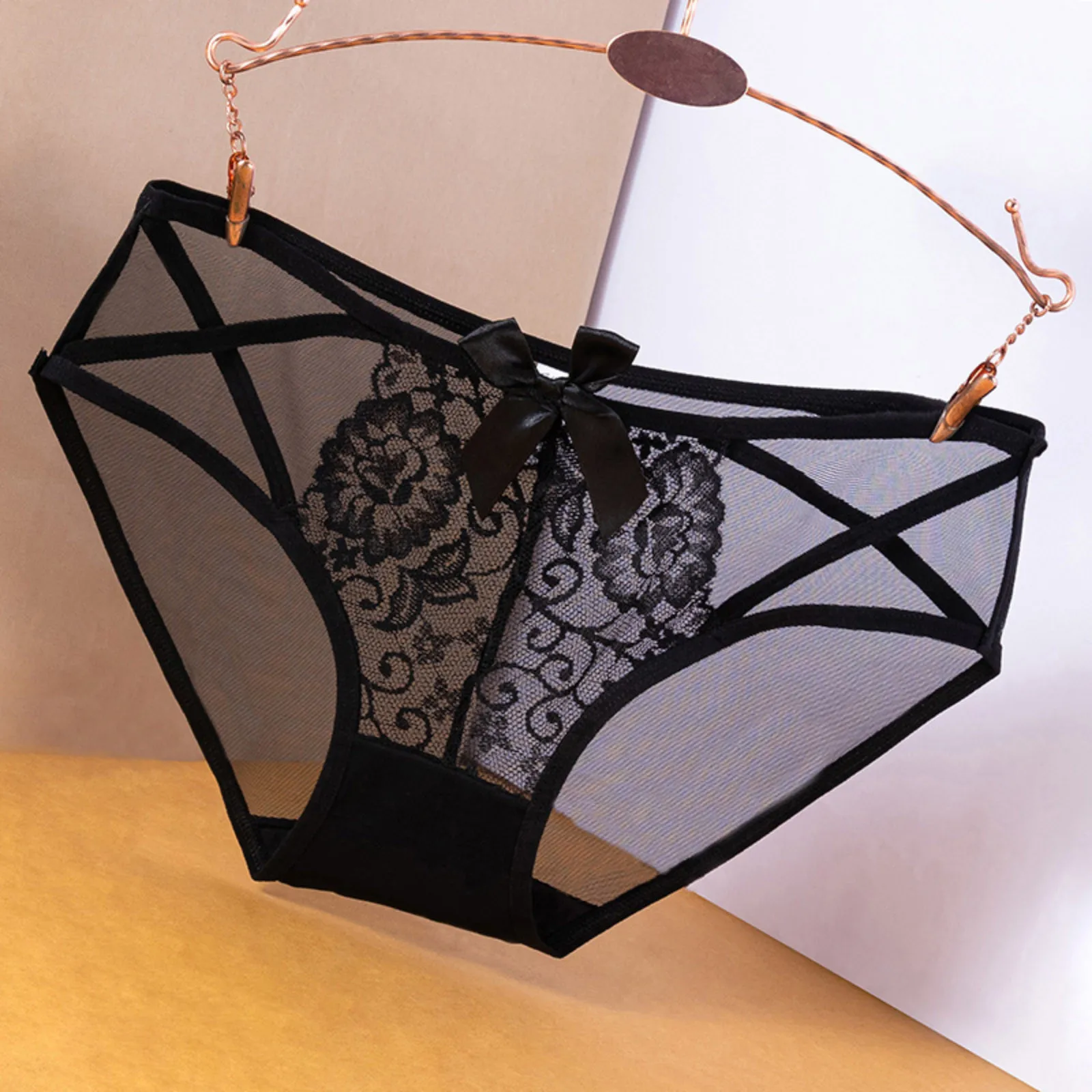 Various Styles Gothic Black Panties Sexy High Waisted Plus Size Briefs Solid Lace Underwear Soft Intimates Women S Panochas