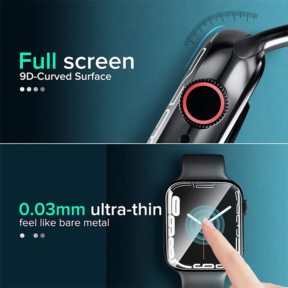 Screen Protector Clear Full Protective Film for Apple Watch 9 8 7 6 SE 5 4 45MM 41MM 40MM 44MM Not Glass for iWatch 8 Ultra 49mm
