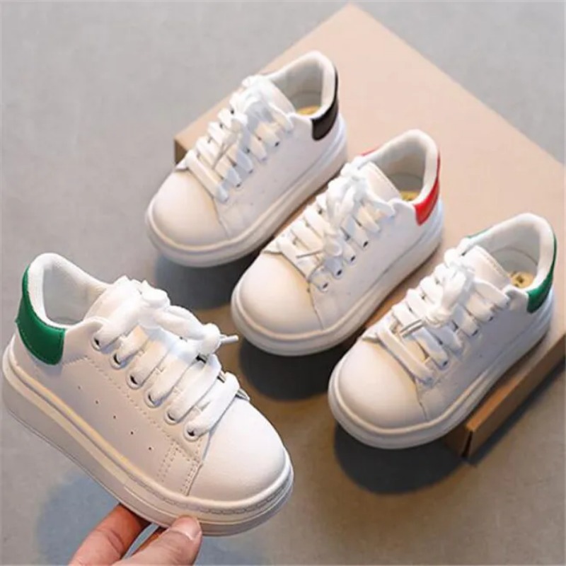 Antislip Childrens Fashion White Kids Shoes Girls Boys Athletic Shoes Lightweight Breathable Child Casual Sneakers
