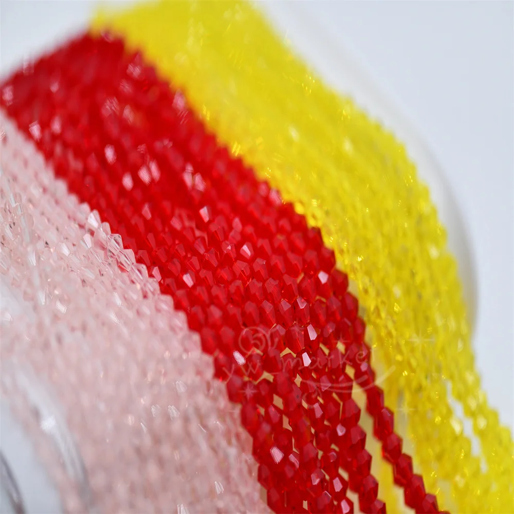 20 strand 4mm Crystal clear Bicone Beads Jewelry Making DIY Necklace Bracelet Bulk Wholesale