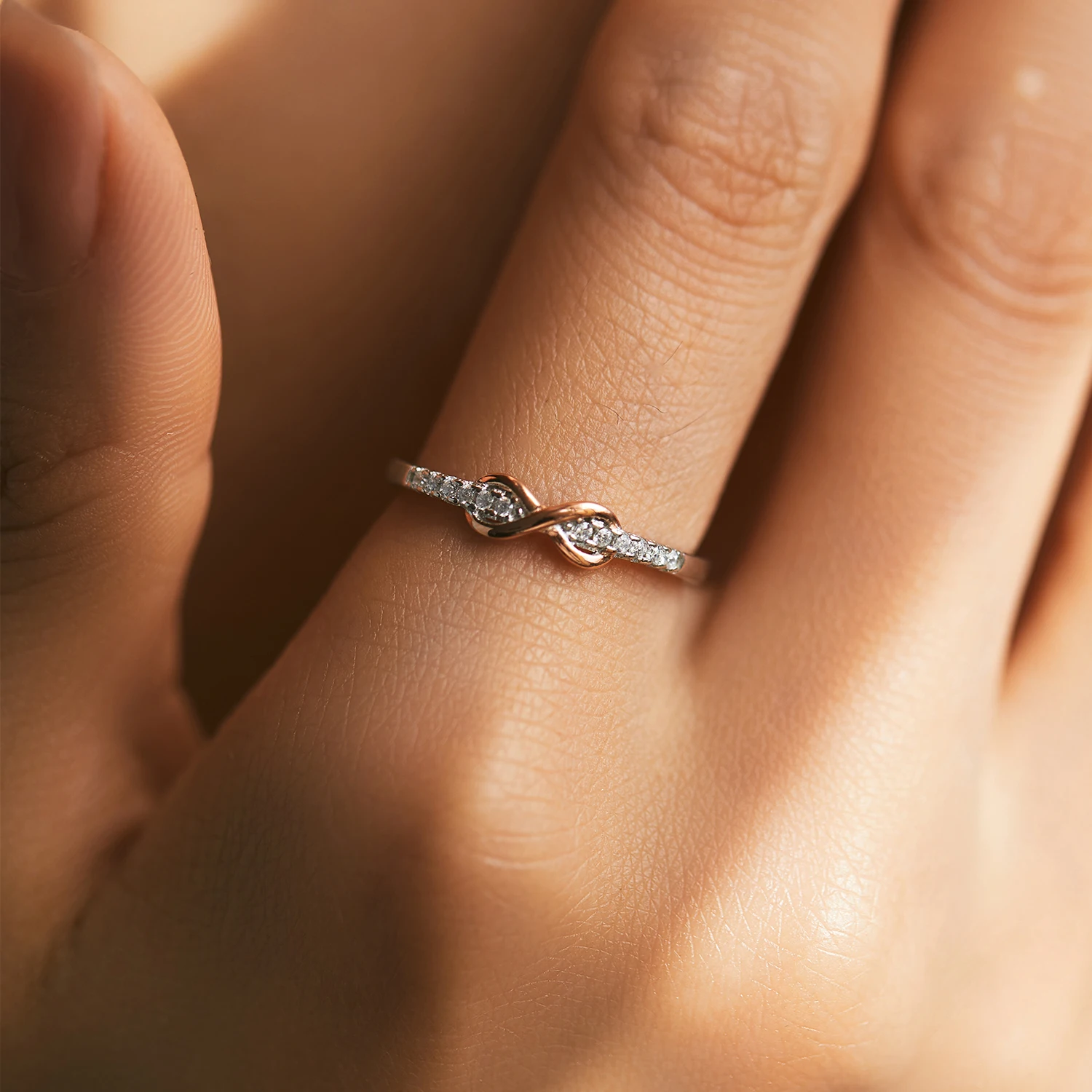 MODIAN 2025 Sterling Sier Infinite Love Ring Romantic Platinum Plated Wedding Ring For Women new Fine Jewelry Gift