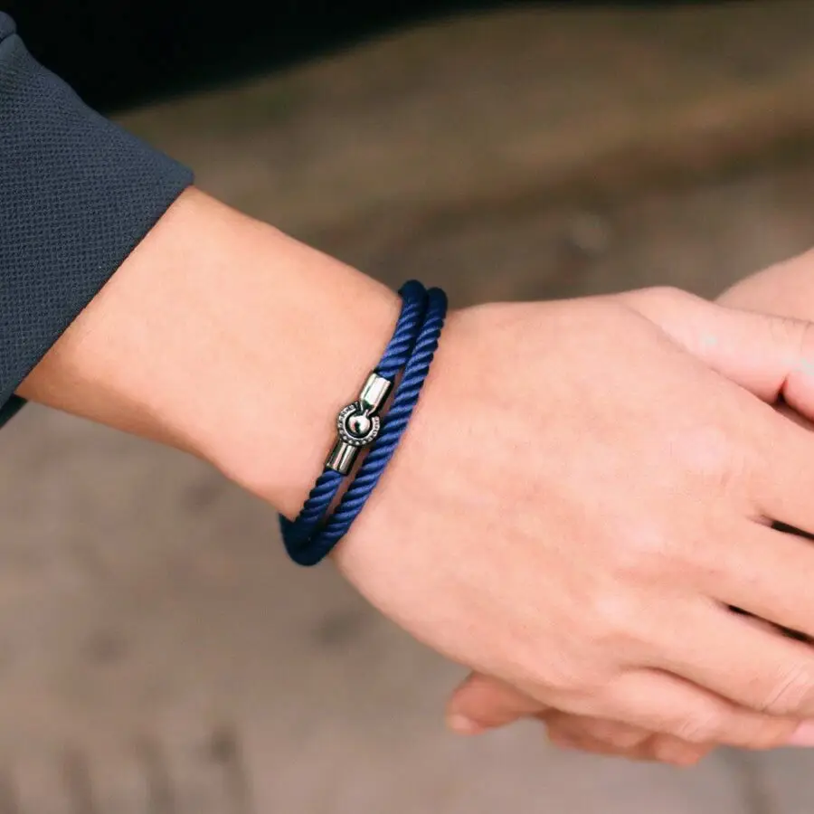 2024 Simple Style Paracord Bracelet Men Double Layered Wrap Braslet Leisure Accessories Hombre Nautical Marine String Braclet