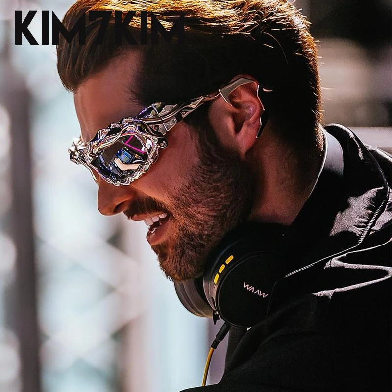 Steampunk Y2k Twisted Sunglasses Men Women 2023 Luxury Brand Trendy Hip Hop Punk Sun Glasses Male Streetwear Shades Gafas De Sol