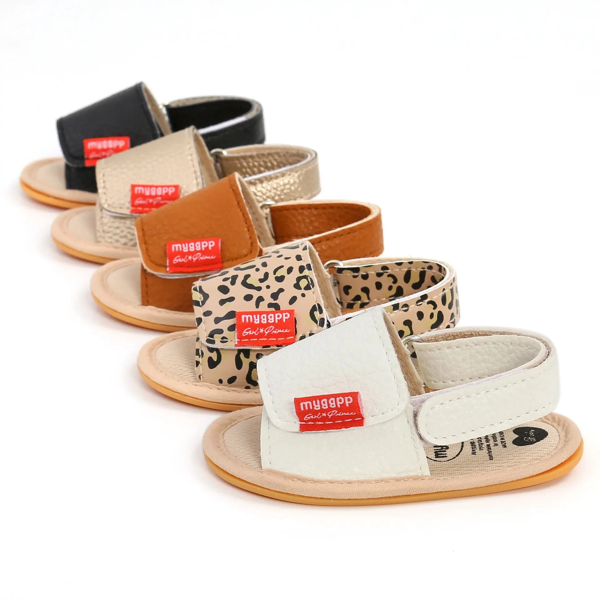 Meckior Baby 2025 Retro Sandals PU new Leather Newborn Baby Boy Girl Shoes Non-slip Rubber Sole First Walker Summer Toddler Sandals