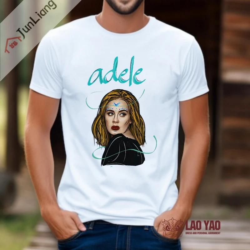 Adele Rap T-Shirt Gift for Women and Man Tshirts for Music Gift Harajuku Street Style Unisex T-shirts Clothes