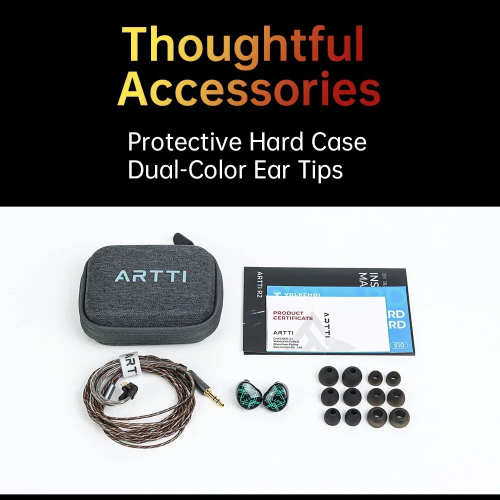 Iems ARTTI R2 Hifi In Ear Wired Earphones 3D Printing Resin Ofc+Spc Hybrid Cable 10Mm Dynamic -24Db Passive Noise Reduction Smile ddmysmile Ofc+Spc -2