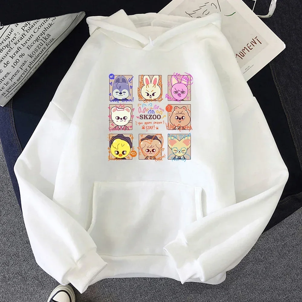Kpop Skzoo Stray Kids Hoodies Cute Women Streetwear Harajuku Loose Autumn and Winter Sweatshirts K Pop Graphic Pullover