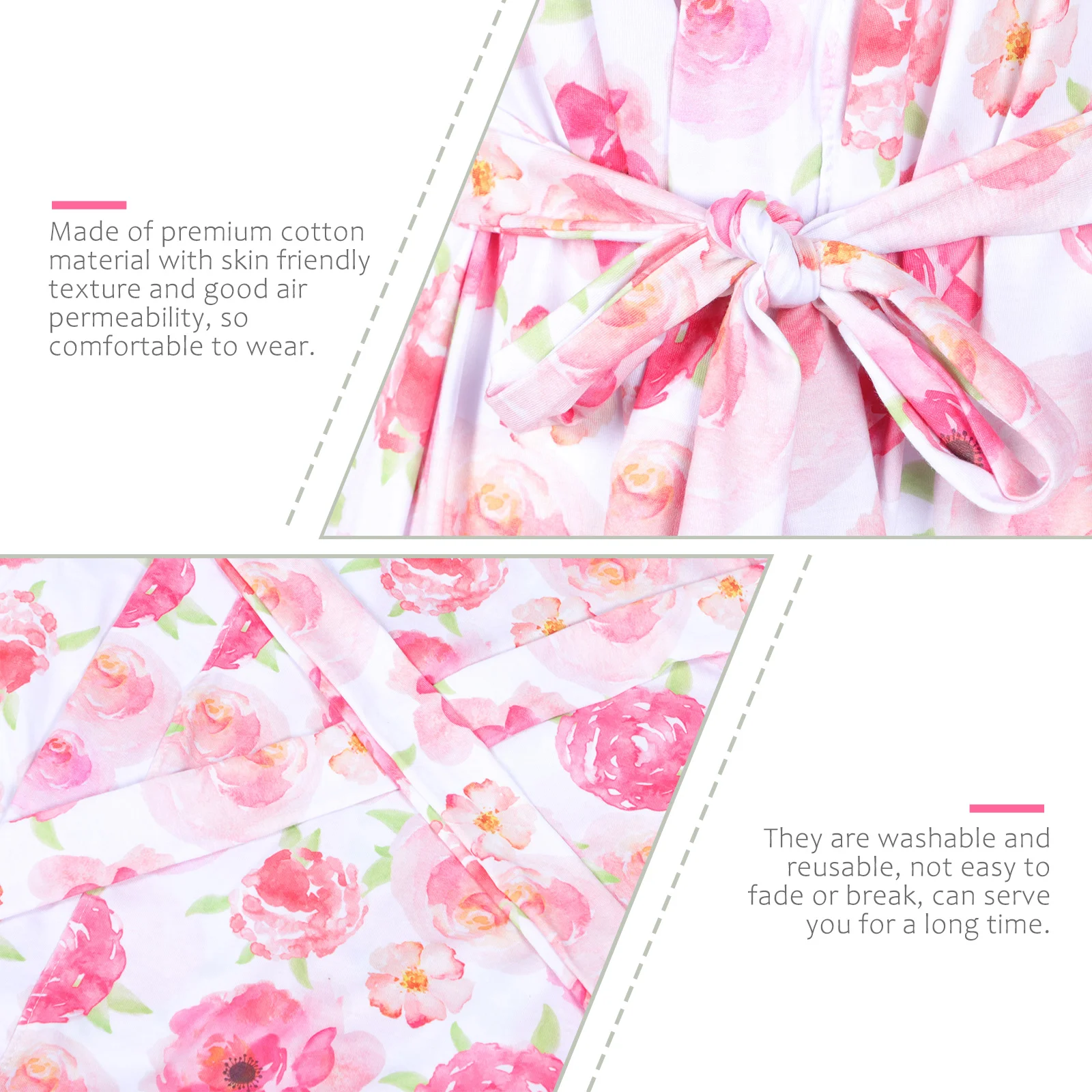 Girl Pamass Mom Baby Matching Outfits Robe Swaddle Set Mommy Me