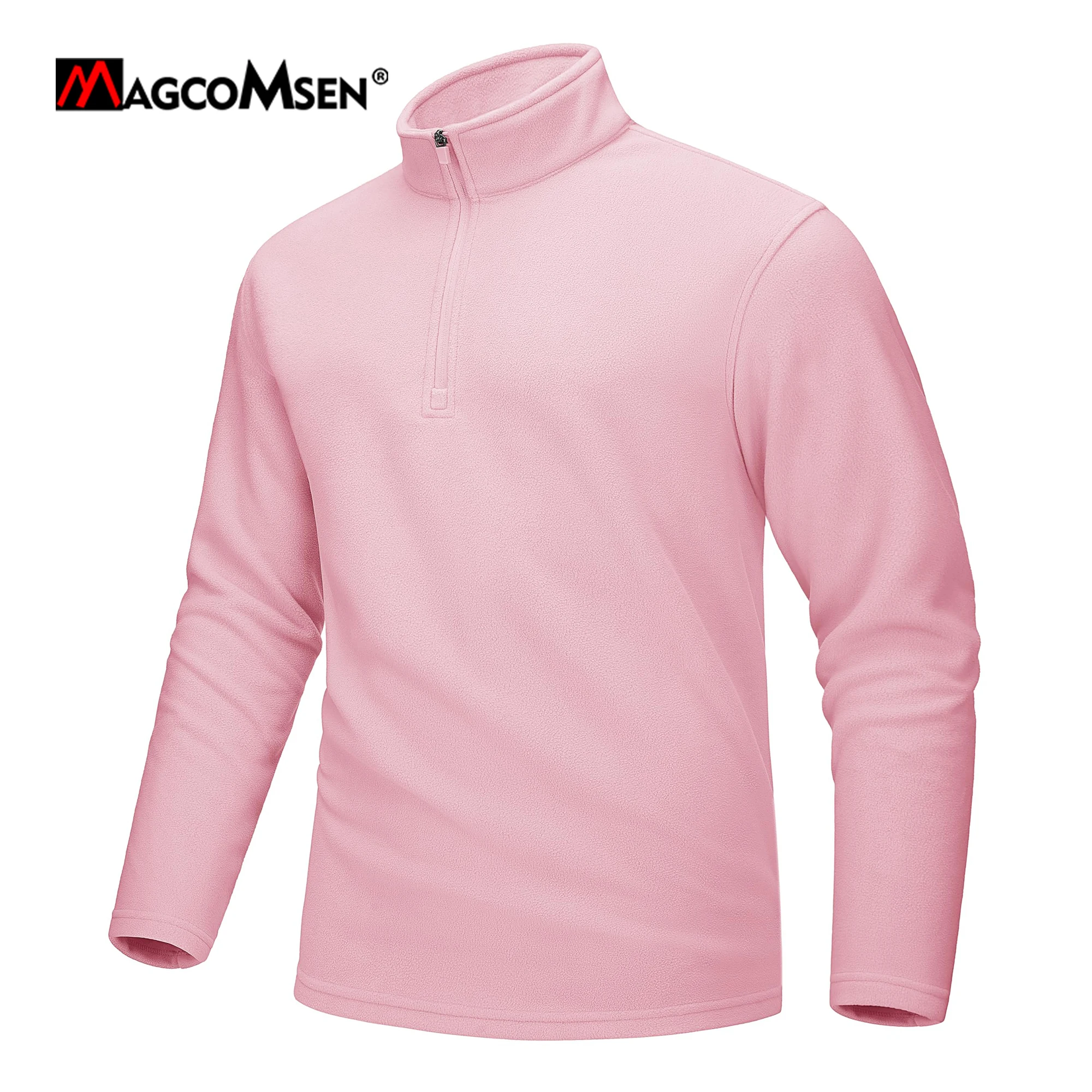 MAGCOMSEN Men's Fleece 2025 Lined Jackets Long Sleeve new 1/4 Zip Pullover Fall Winter Thermal Jackets Windproof Stand Collar