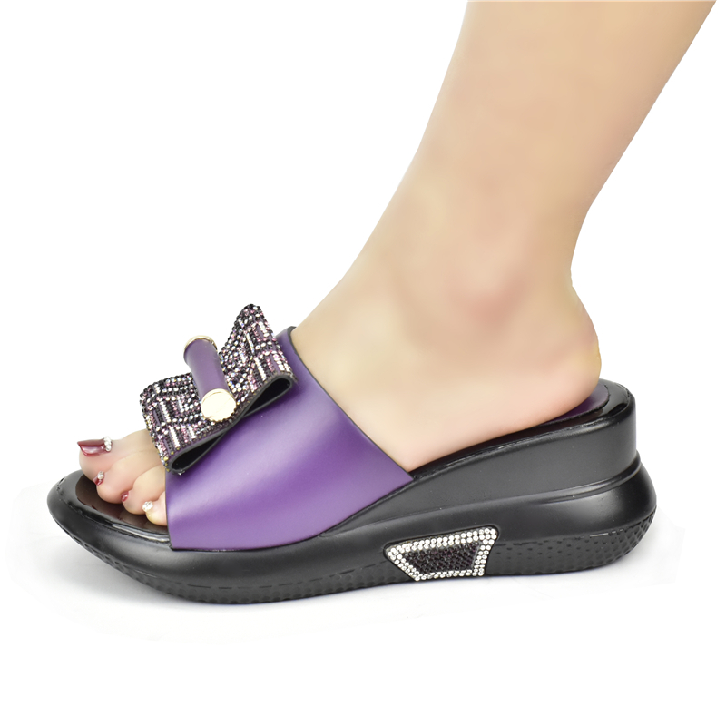 Latest Patent Leather Rhinestone Wedding Shoes Bride Shoes for Women 2024 Designer Luxury Wedges Shoes for Women Platform Pumps