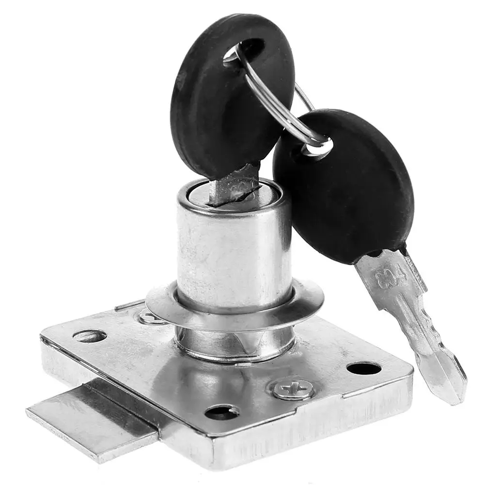 Hardware Steel Drawer Lock Desk Drawer Lock Wardrobe Locks Cabinet Locks Furniture Cabinet Locker with 2 Keys