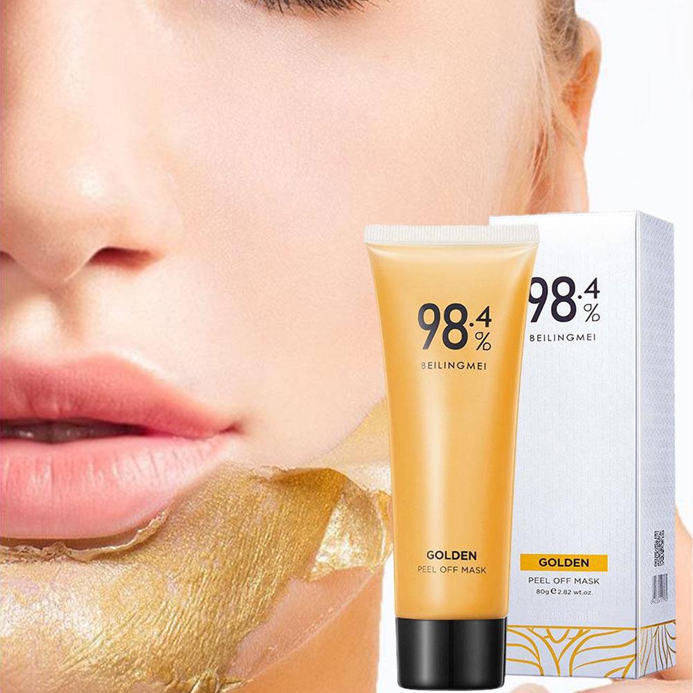 80g Gold Peel Mask Blackheads Cleanses Pores Tightens Facial Mask Deeply Nose Pores Girl Tightens Cleans And Refine Pores