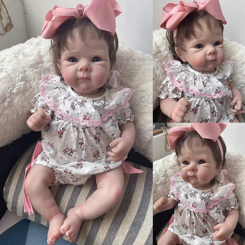 18inch Bettie Newborn Baby Reborn Doll Lifelike Soft Touch Cuddly Baby Multiple Layers Painting 3D Skin with Visible Veins