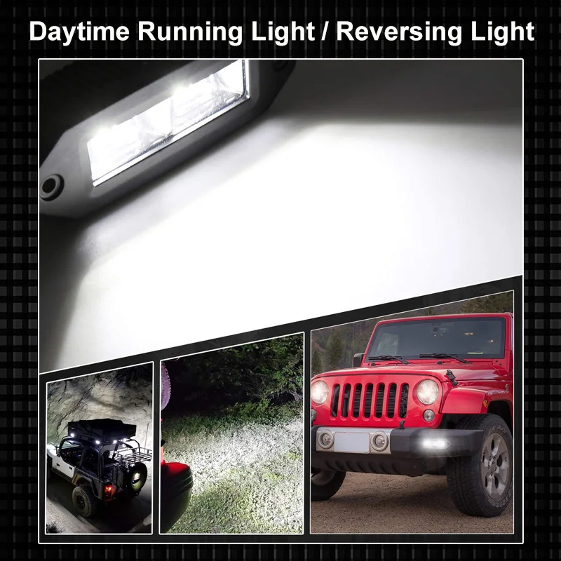 20W 40W Flood Led Work Light Car Bar Flush Mount Led Pods Lights Auxiliary Driving for 4x4 Offroad UTV ATV SUV RV Auto 12V 24V