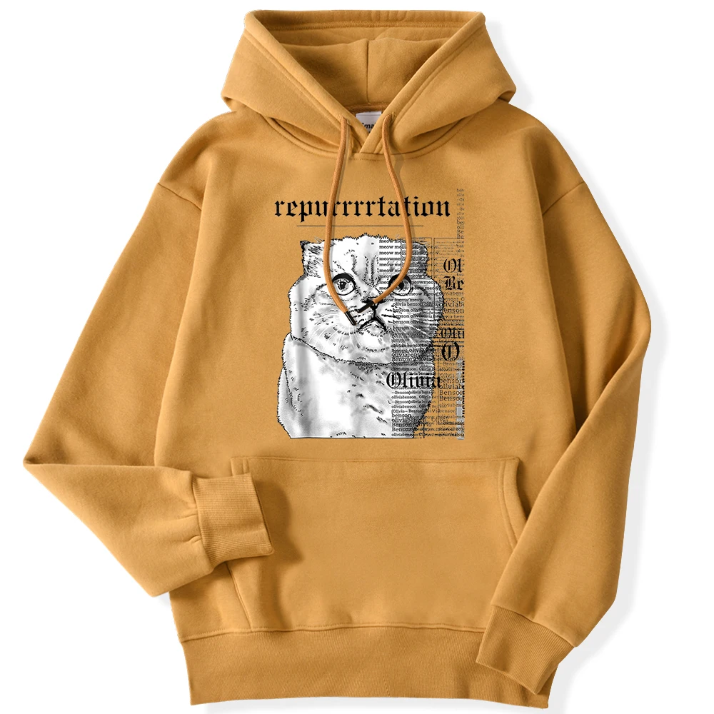 Street Ladies Hoodies Taylor White Cat Tee Rep Tour Printing Sweatshirts Comfortable Breathable Warm Women Streetwear Clothing