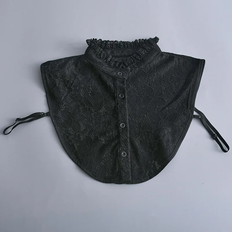 Women Shirt Fake new Collar Solid Color Vintage Detachable Collar Girls Removable Neckwear 2025 Blouse Lapel False Collar Tie