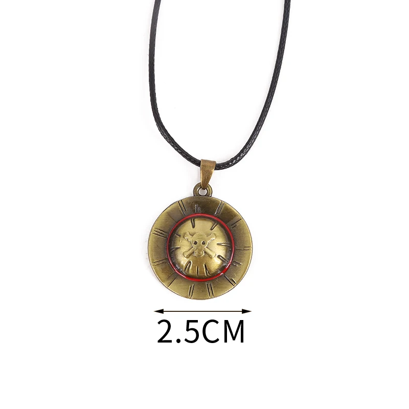 Anime One Piece Necklaces Vintage Antique Bronze Plated Edward Newgate Whitebeard Pendant Jewelry for Christmas Gifts