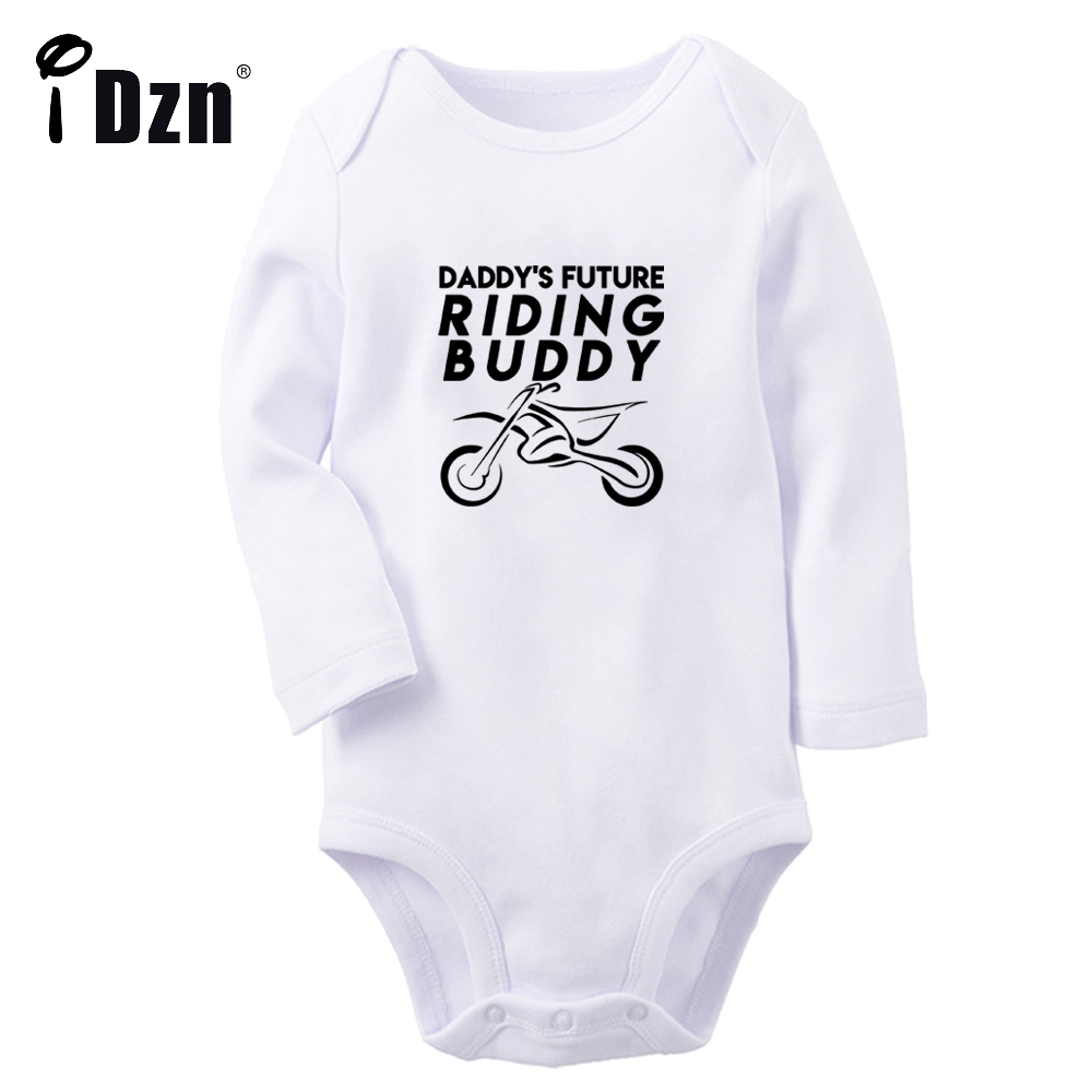 Daddy's Future Motocross Riding Buddy Fun Printed new Baby Boys 2025 Rompers Cute Baby Girl Bodysuit Newborn Jumpsuit Long Sleeve Clothes