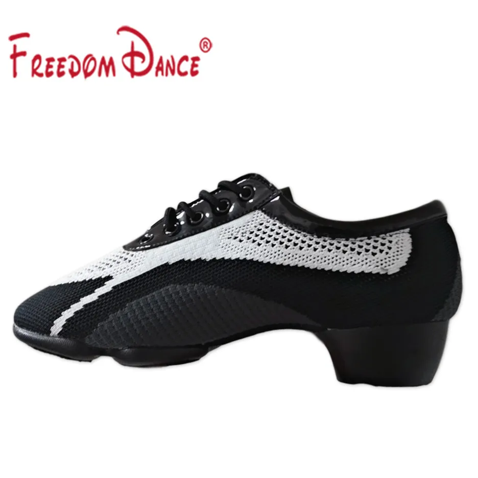 Breath Jazz Dance Sneakers For Men Women Durable Skidproof Soft Soles Latin Ballroom Dancing Shoes Street Dance Shoes Size 34-45