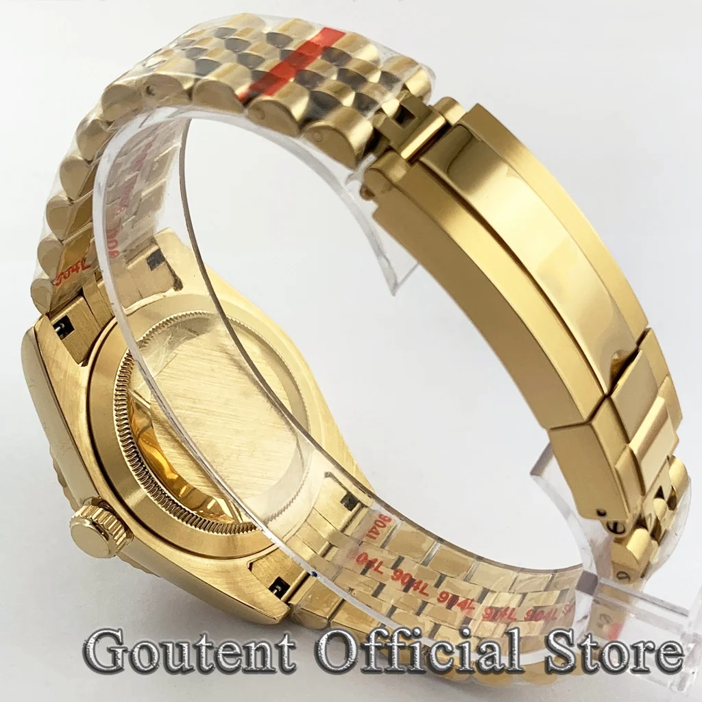 Goutent 36mm 39mm Sapphire Glass Men's watch Case Fit NH34 NH35 NH36 ETA 2824 PT5000 ST2130 Dial Movement