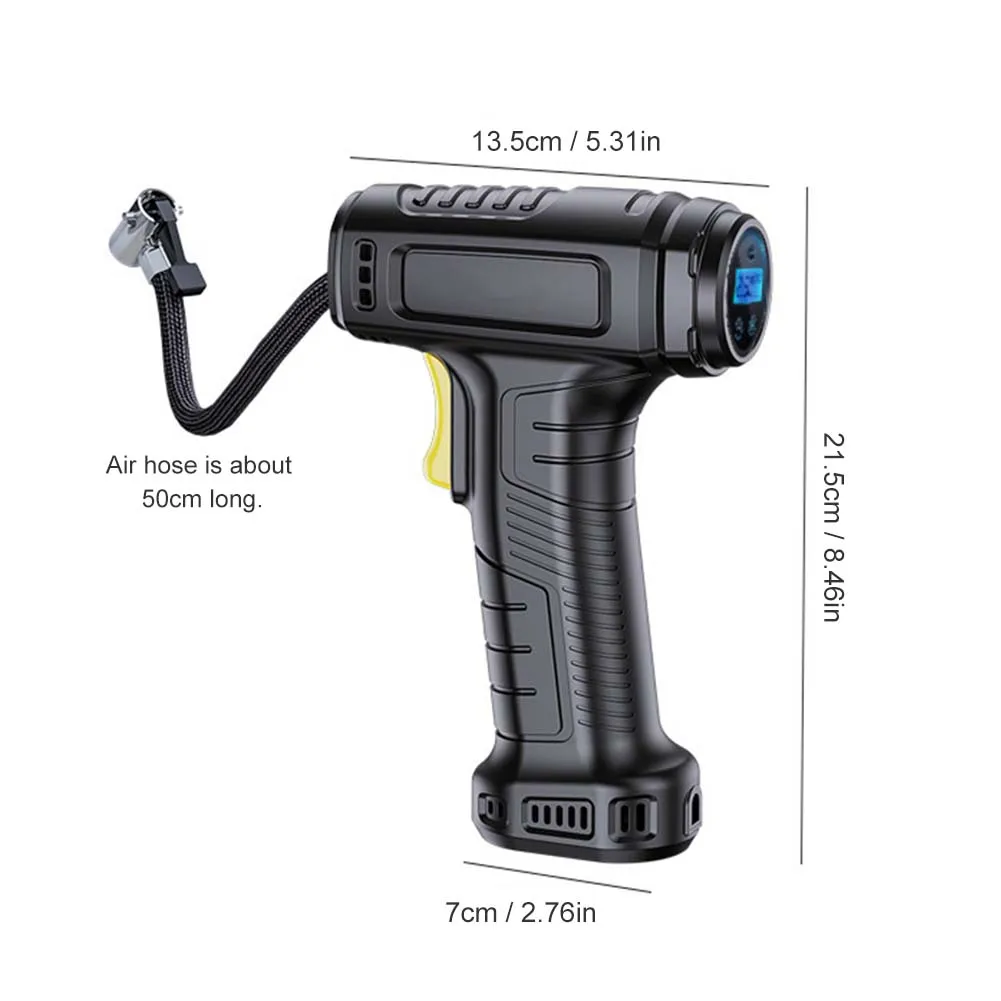 120w Car Tire Inflator Wired Car Air Compressor Auto Electric Inflatable Pump With Led For Car Motorcycles Bikes Car Accessories