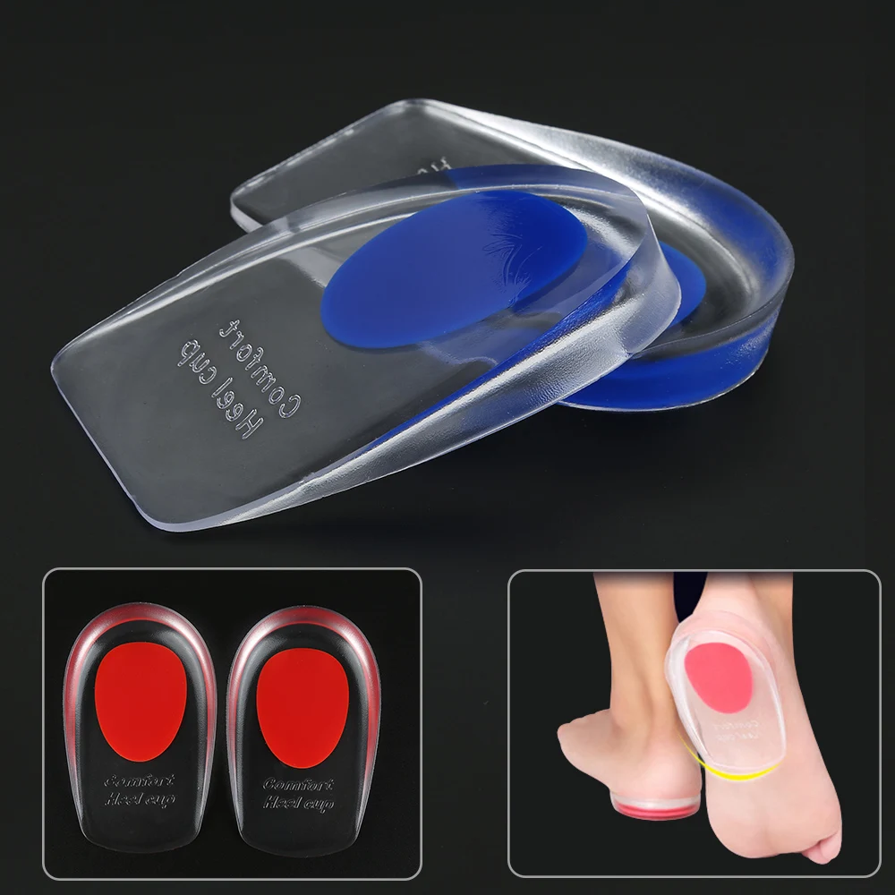 1pair Soft Silicone Gel Insoles Men new Women Transparent 2025 Relieve Foot Pain Heel Insoles Foot Massager Care Shoe Pad Shock Insoles