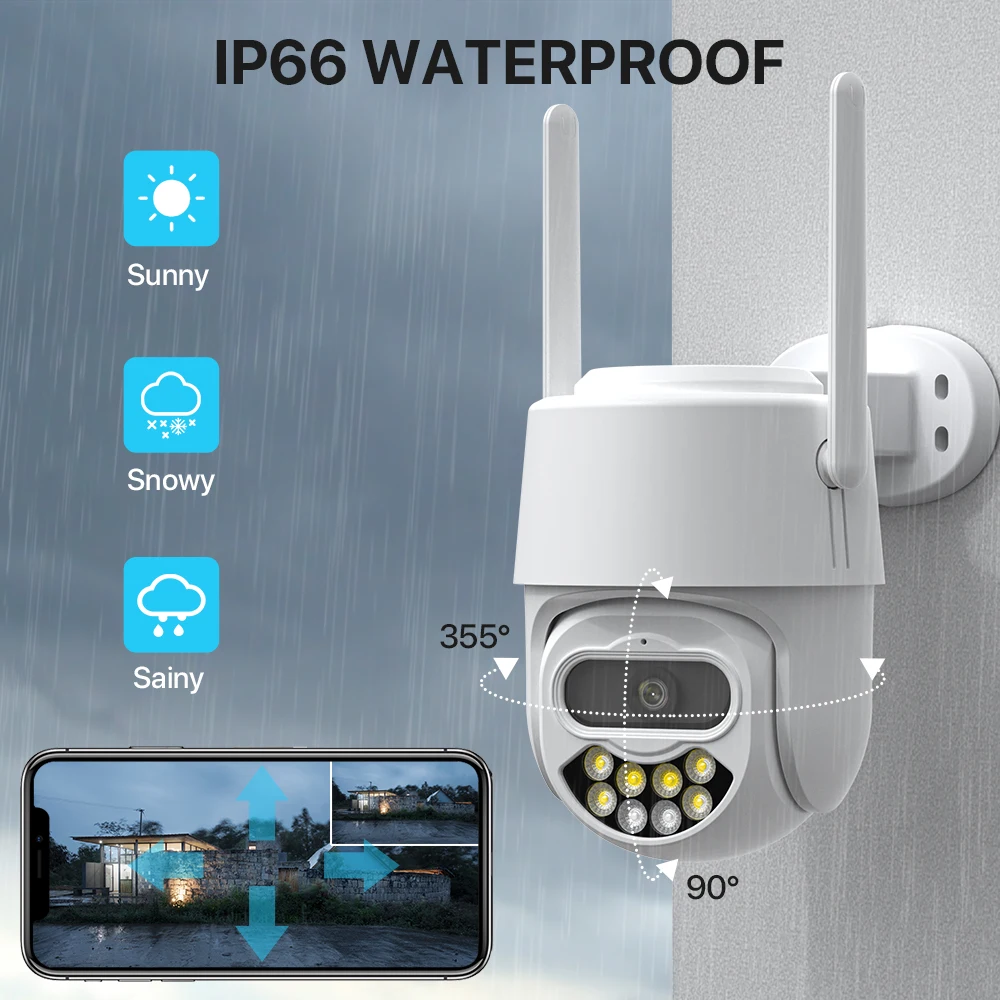 Dual Lens 4K WiFi Camera 8MP HD 8X Zoom Outdoor IP Camera 4MP 1080P Security CCTV Camera AI Auto Tracking Surveillance P2P iCSee