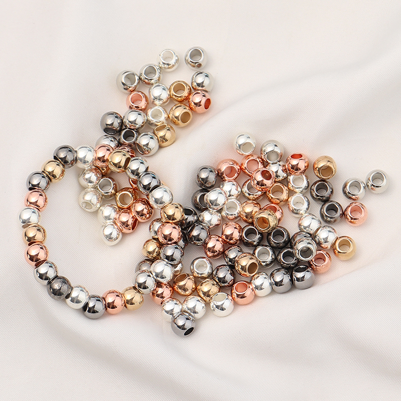 20-100pcs 6 8 10 12 14mm CCB Beads Round Large Hole Spacer Beads For DIY Jewelry Making Finding Accessories(not metal)