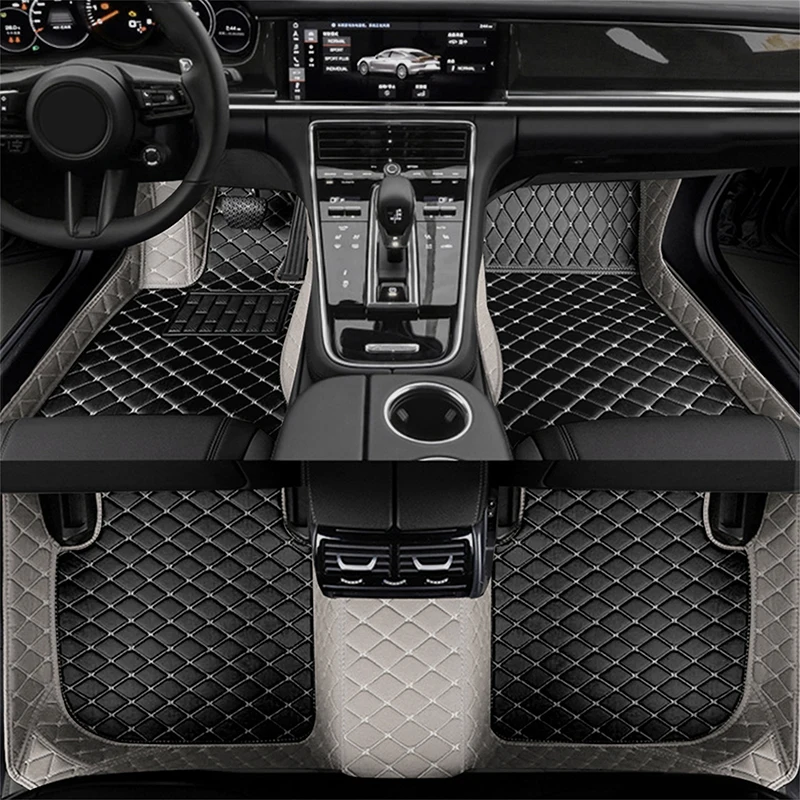 Car Mats For Audi Q2 2017~2022 Durable Auto Floor Mat Full Set Anti Dirt Rug Carpet Luxury Leather Car Interior Accessories 2018