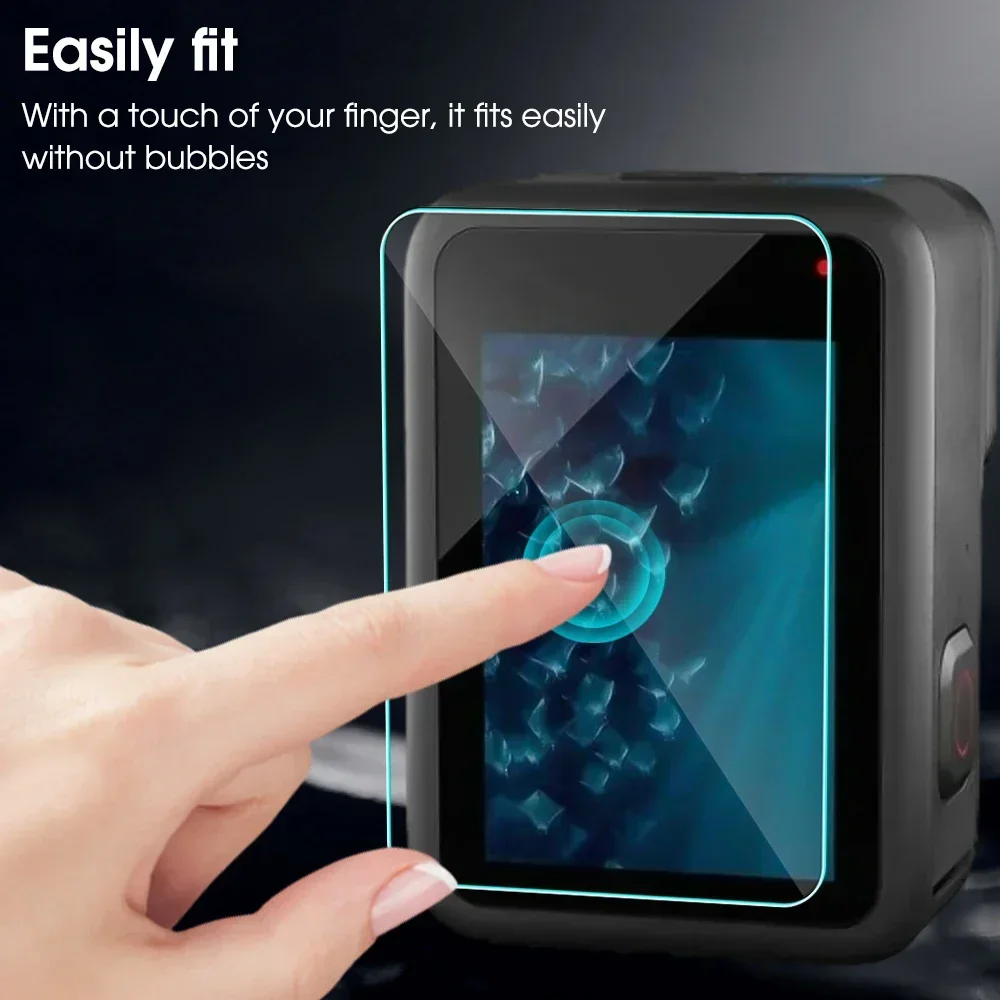 Tempered Glass Screen Protectors for GoPro Hero 12 Sports Camera Lens Portective Film Front Back HD Clear Films for GoPro Hero12