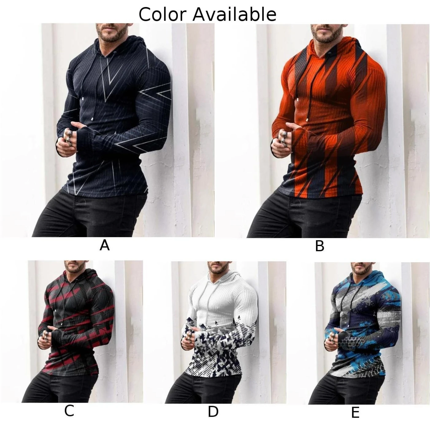 Men new Print Pullover Hoodies Hooded Sweatshirts Long Sleeve Jumper Muscle Tops Hot Sale Creative Pullover 2025 Autumn Winter Hoody
