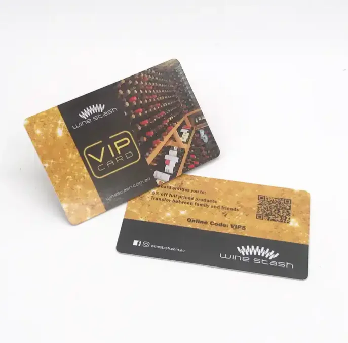 100PCS 0.76mm PVC VIP Cards Printing Two Side Matt Glossy With QR Code Serial Number Plastic Cards