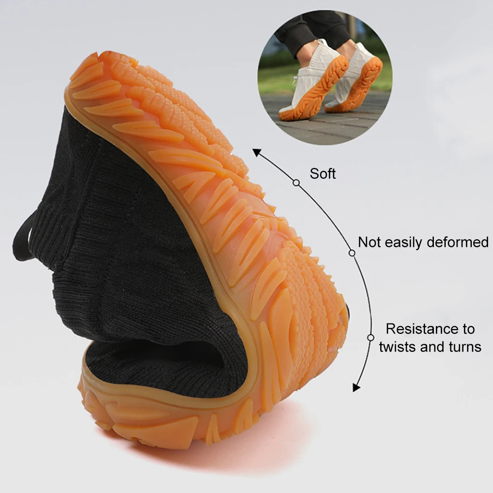 Mens Barefoot Shoes Anti Slip Slip-On Shoes Wear-resistant Breathable Walking Shoes Lightweight for Outdoor Travel