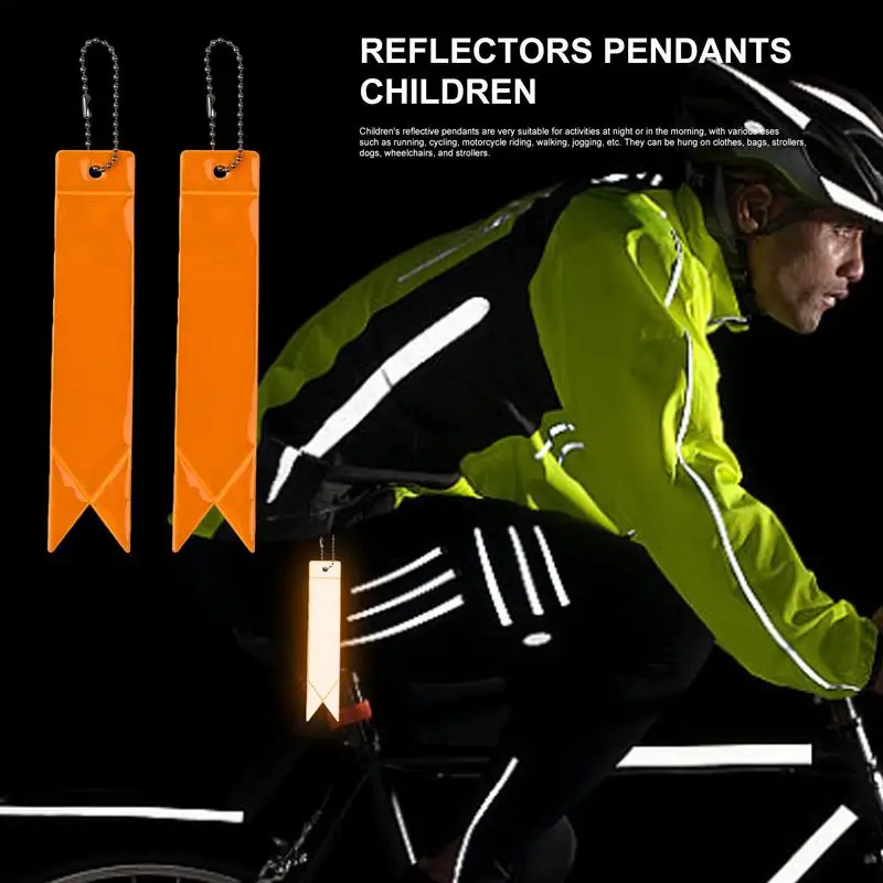 Reflective Keychain 10pcs Backpack Reflective Gear Waterproof Night Walking Safety Gear Highly Visible Reflective Tags For