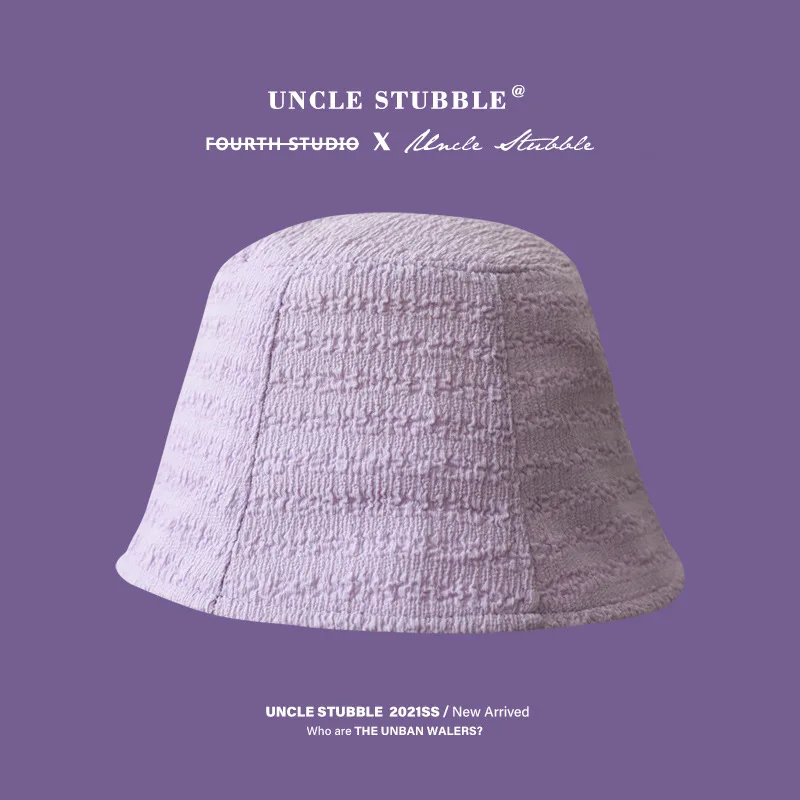 Purple Hat Light Purple Softtop Baseball Cap Hard Cap Yam Beret Fisherman's Hat Knit Hat Woman