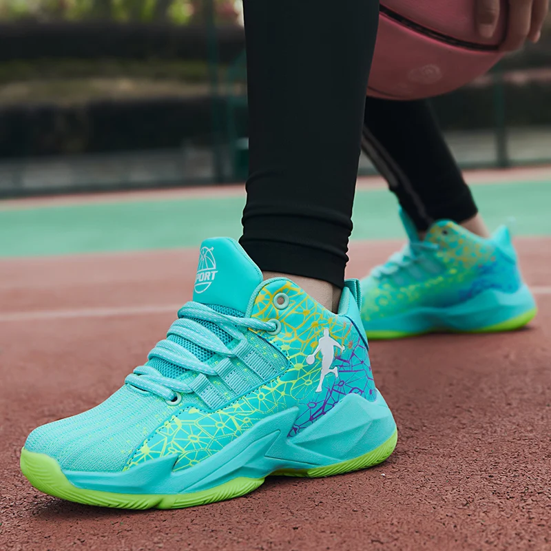 Boy New Men Basketball Shoes Original Non-Slip Athletic Breathable Sports Comfortable Training Male Sneakers Shoes