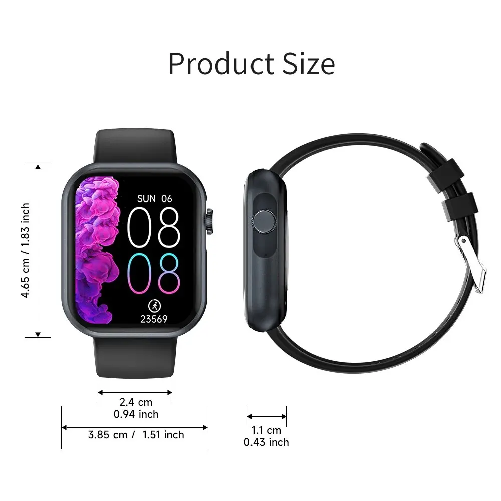 Smartwatch New 1.83Inch TFT Voice Calling Smartwatch for Men Women Health Monitoring Step Count Sports Watch for Android IOS smile