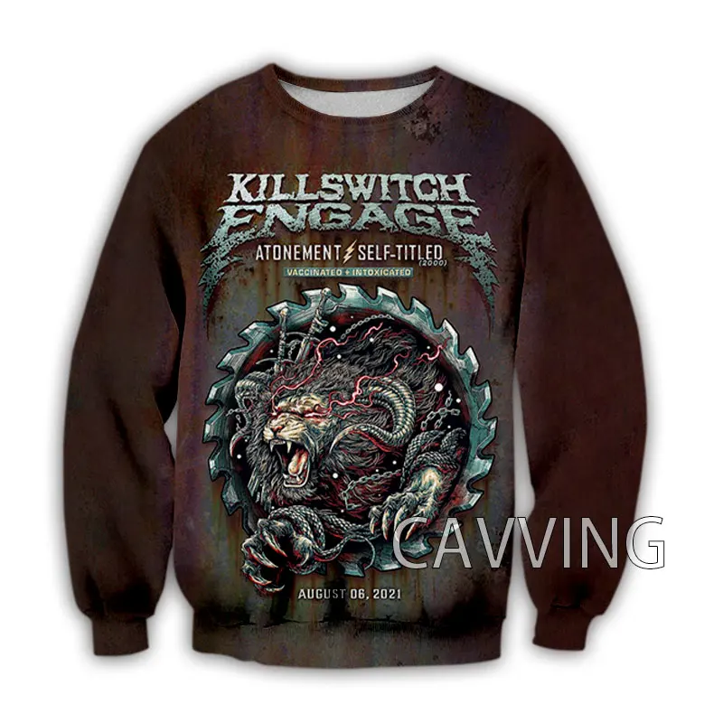 CAVVING 3D Printed Killswitch Engage Crewneck Sweatshirts Harajuku Styles Tops Long Sleeve Sweatshirts for Men/women