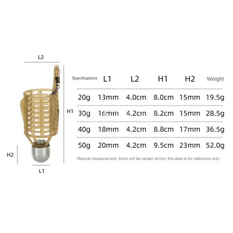 20g/30g/40g/50g Carp 2025 Fishing Bait Feeder new Lure Holder Trap Fishing Cage Basket Fishing Cage Basket Feeder Fishing Accessories