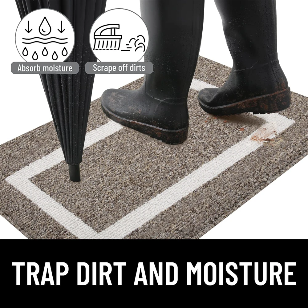 Olanly Indoor Door Mat Non-Slip Low-Pile Entrance Mat 2025 Absorbent Resist new Dirt Entryway Rugs Washable Indoor Mats Front Door Entry