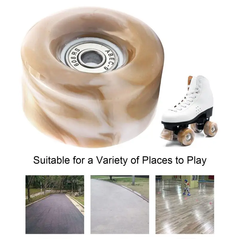 Skate Wheels Roller Skate Wheels With Bearings Mixed Color Wheels For Double Row Skating Quad Skates 58mm X 32mm