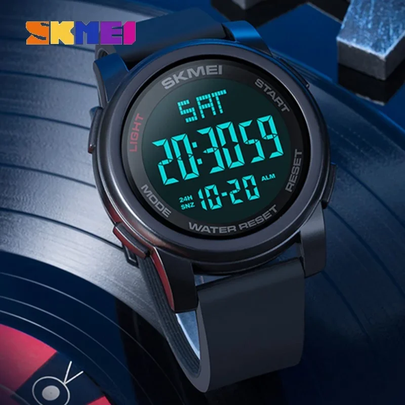 SKMEI 1257 Sport Digital Watch for Men Back Light Waterproof Electronics Mens Wristwatches Alarm Clock Relojes Para Hombre 1142