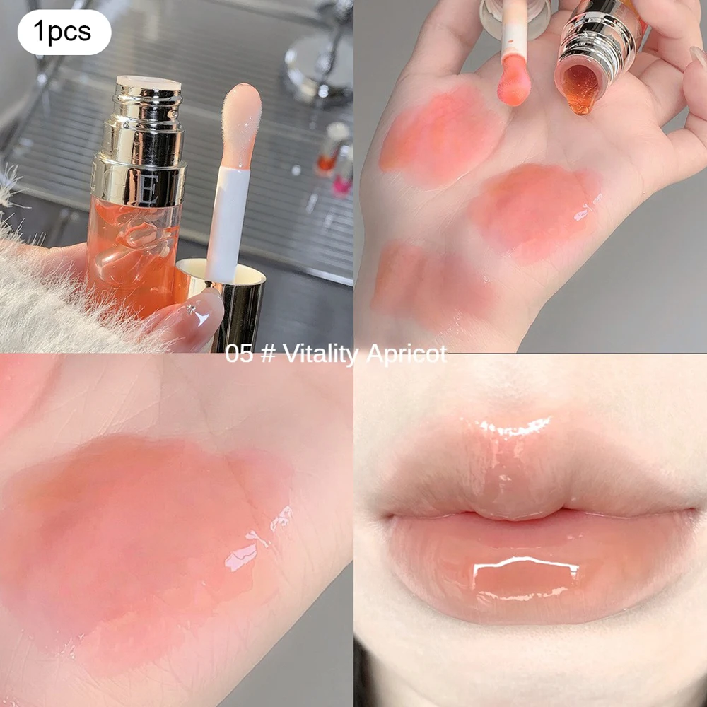Gloss Moisturizing Lip Lip Plumper Oil Long Lasting Nutritious Liquid Lipstick Transparent Lip Oil Cosmetics Lip Tint Makeup smile