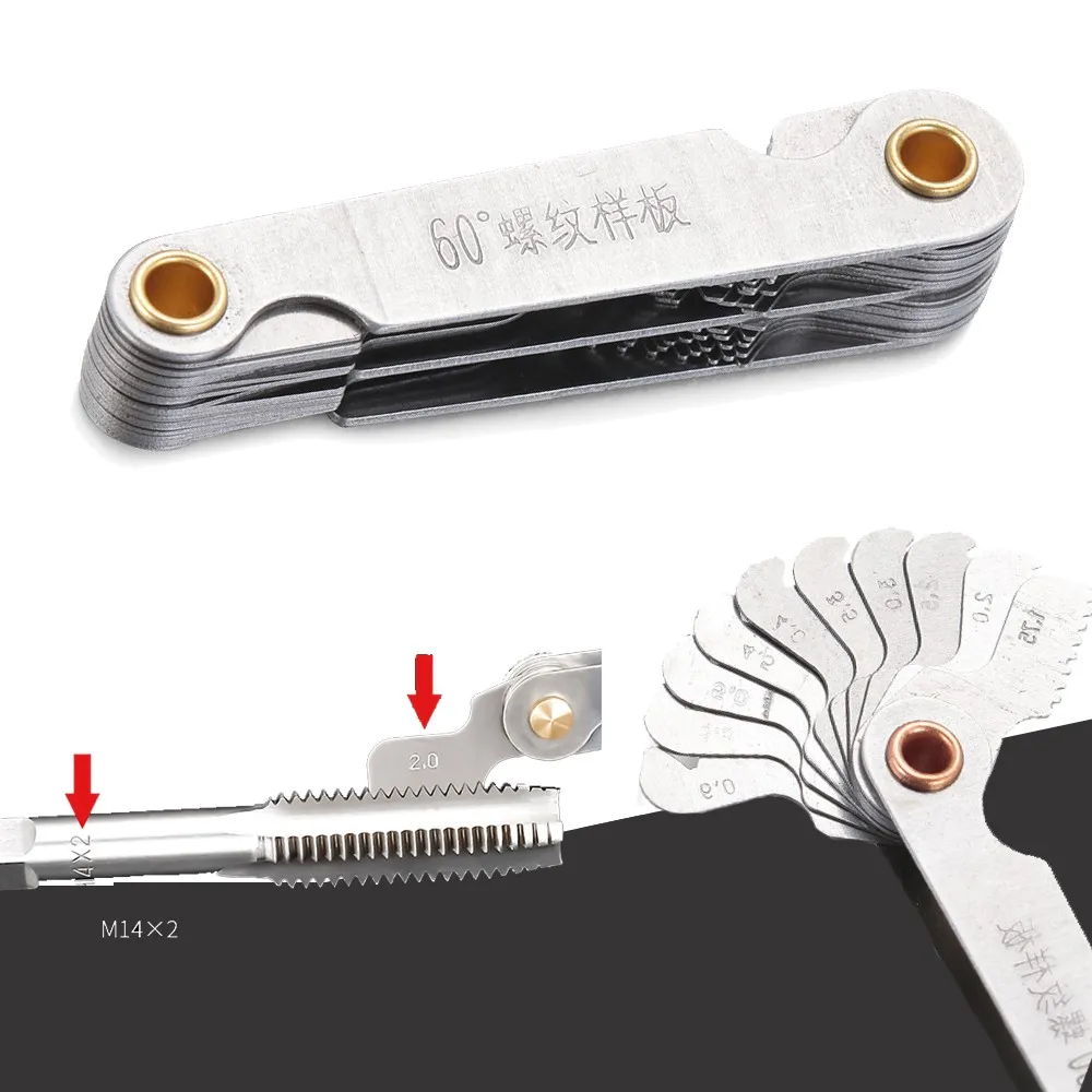 Thread Pitch Cutting new Gauge Blade Tool 55 And 60 Degree Inch Metric Screw Thread Pitch Gauge Blade Thread Meter 2025 Measuring Tool