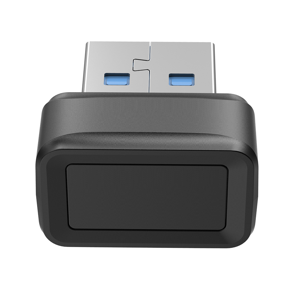 USB Fingerprint Key Reader 360° Touch Biometric Fingerprint Scanner Windows Hello Speedy Matching Security Key for PC Or Laptop