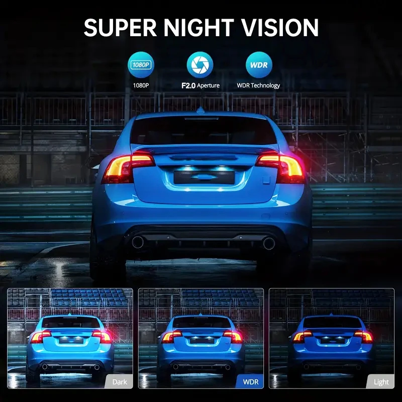 1080P Front and Rear Inside Dash 2025 Cam for Cars WIFI Car DVR Video Recorder Rear View Camera for Vehicle Black new Box Car Assecories