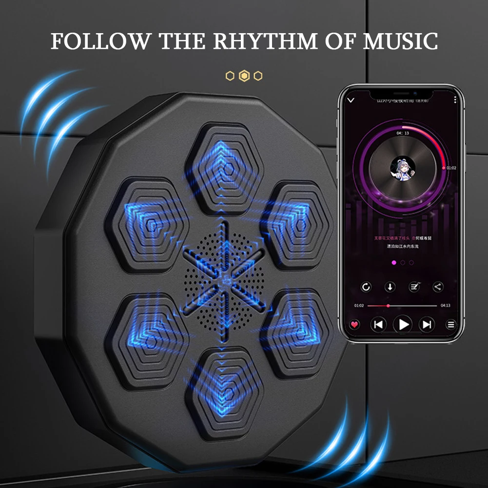 Electronic Boxing Training Target LED Light Music Boxing Machine Bluetooth Rechargeable Practice Wall Target Boxing Equipment