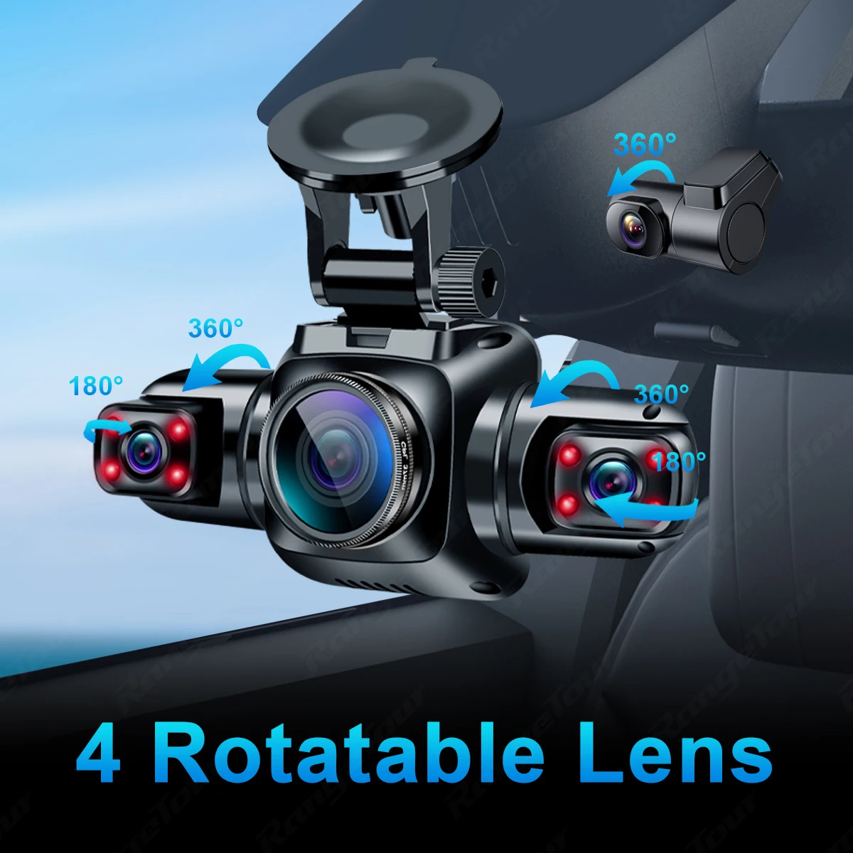 Range Tour 4 Channels With 128G & CPL Car DVR Build-in GPS WiFi 4*1080P Dash Camera Driving Recorder 24 Hours Parking Monitor